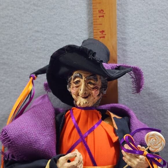 Halloween Candy Witch 14" Tall Lynn Haney Collection by Midwest Imports - Picture 12 of 16